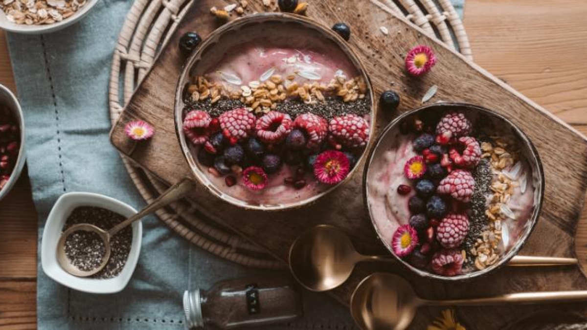Receita de Tigela de Suco de mirtilo